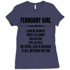 Super February Girl Ladies Fitted T-Shirt
