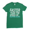 faster than the speed of something slower Ladies Fitted T-Shirt
