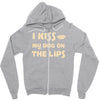 i kiss my dog on the lips Zipper Hoodie