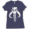 mandalorian symbol star wars tee boba fett bantha skull jedi sith Ladies Fitted T-Shirt