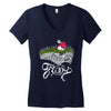 don't step on the grass Women's V-Neck T-Shirt