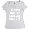 i flexed and the sleeves fell off Women's Triblend Scoop T-shirt