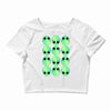sad alien and daisy nineties grunge pattern Crop Top
