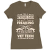 proud vet tech dad Ladies Fitted T-Shirt