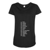 beard length chart funny professor grandpa mustache humor Maternity Scoop Neck T-shirt