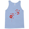 bloody hand print funny zombie kill undead blood horror killer Tank Top