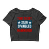 star spangled hammered Crop Top