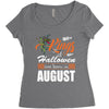 Halloween Kings Are Born In August Women's Triblend Scoop T-shirt