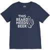 this beard needs beer V-Neck Tee