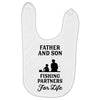 Father and Son Fishing Partners For Life Baby Bibs