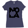 love nola new orleans american jazz blues music t shirt Ladies Fitted T-Shirt