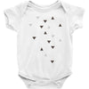 DOWN UP / scandi white / warm grey / flax / lavender Baby Onesie