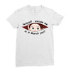 March Peeking Out Baby Boy Ladies Fitted T-Shirt