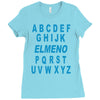 alphabet abc elemno Ladies Fitted T-Shirt