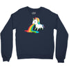 where rainbows come from (green) Crewneck Sweatshirt