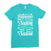 what happens in the salon Ladies Fitted T-Shirt