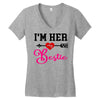 i'm her bestie Women's V-Neck T-Shirt