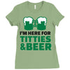 st. patrick's day titties and beer Ladies Fitted T-Shirt
