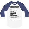 rules for dating my daughter shirt t shirt perfect father's gift 3/4 Sleeve Shirt