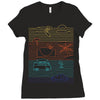 summer zone line Ladies Fitted T-Shirt