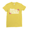 blessed sister with flower white color Ladies Fitted T-Shirt
