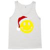 smiley face wears santa hat merry christmas Tank Top