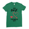 Our First Father's Day! Baby Girl Ladies Fitted T-Shirt