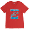 science worship funny geek atheist anti religion V-Neck Tee