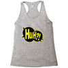 huh bang pow boom splat carto Racerback Tank