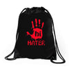 hai hater trending Drawstring Bags
