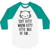 weird kitty 3/4 Sleeve Shirt