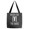 reach for the bars Tote Bags