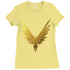 the fly bird   maverick jake paul   gold Ladies Fitted T-Shirt