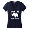 chubby unicorn Women's V-Neck T-Shirt