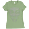 v for vendetta mask guy fawkes cool girls womens cotton t shirt dw01 Ladies Fitted T-Shirt