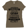 Super Cool Gran Of A Freaking Awesome Granddaughter Ladies Fitted T-Shirt