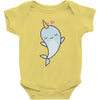 cute kawaii narwhals are cute Baby Bodysuit