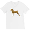 leopard pattern V-Neck Tee