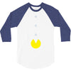 funny 80s pacman 'eating buttons' 3/4 Sleeve Shirt