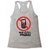 no cell phones Racerback Tank