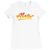 new alva skateboard skate decks logo Ladies Fitted T-Shirt