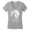 without a moustache einstein proud hirsute mustachioed grooming Women's V-Neck T-Shirt