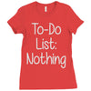 lazy day humour Ladies Fitted T-Shirt
