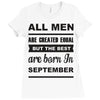 all men are created equal september Ladies Fitted T-Shirt