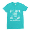 legends were born in october genuıne 1996 qualıty one kind of aged l Ladies Fitted T-Shirt