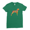 boxer flower Ladies Fitted T-Shirt