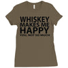 whiskey makes me happy you not so much Ladies Fitted T-Shirt