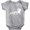 alien evolution   mens funny Baby Bodysuit