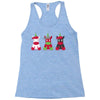 Three Cute But Angry Unicorn Racerback Tank