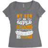 My Son Is Super Awesome His Stepdad Women's Triblend Scoop T-shirt